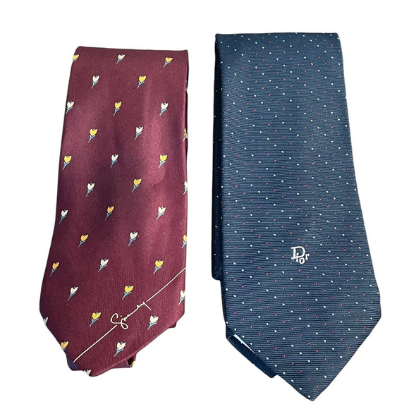 Christian Dior Other - Lot of 2 Men's Vintage Ties Christian Dior and Givenchy Office Business Workwear